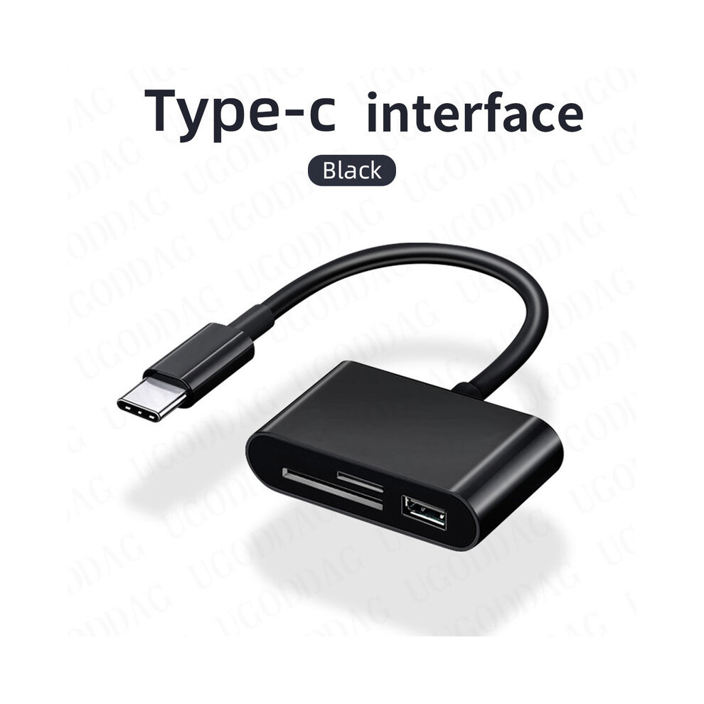 (Prise de type C) Adaptateur 3 en 1 de type C Lecteur de carte mémoire TF CF SD Graveur OTG Compact