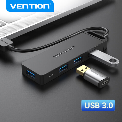 (USB 3.0 με τροφοδοσία) Εξαερισμός USB C HUB 4 Θύρες USB Type C σε USB Splitter 1