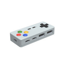 (HUB USB) 4 w 1 HUB USB 2.0 typu C z 2 portami rozszerzającymi typu C i 2 portami USB A, myszką i klawiaturą