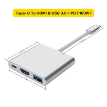 (3 W 1) CERASTES NOWY HUB USB C typu C do stacji dokującej z zasilaczem Multi 4KHD RJ45 VGA 4 USB 3.0