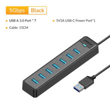 (U3-15CM) iDsonix USB Splitter Multiport USB 3.0 HUB typu C Port zasilania 5 Gb/s Stacja dokująca HUB