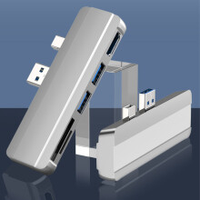 (Srebrny) Stacja dokująca USB HUB 3.0 kompatybilna z Microsoft Surface Pro 4/5/6 do portu USB 3.0 i