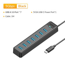 (C3-1M) iDsonix USB Splitter Multiport USB 3.0 HUB typu C Port zasilania 5 Gb/s Stacja dokująca HUB