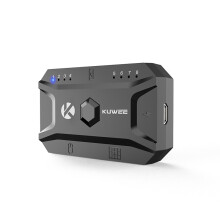 (czarny) Konwerter Bluetooth Hub USB 5.0, przewodowa klawiatura i mysz do bezprzewodowego adaptera USB