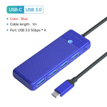 (4 USB 3.0 100 cm USB C) Rozdzielacz USB HUB typu C Adapter HUB USB Stacja dokująca rozszerzająca Ultracienki