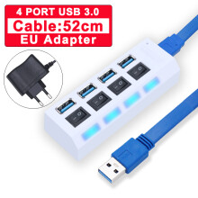 (3.0USB 4port z UE) Hub USB 3.0 Hub Multi USB Splitter Zasilacz 4/7 portów Wieloportowy ekspander 2.0