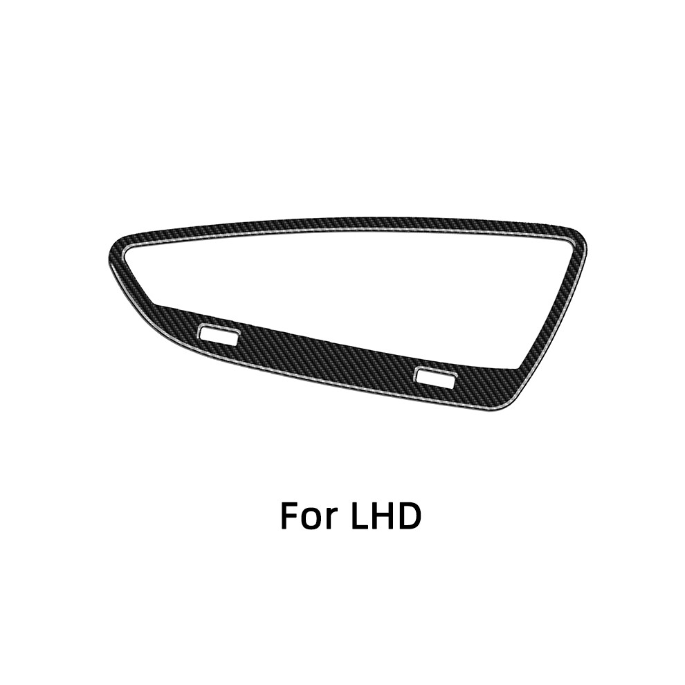(Pour LHD-noir-D) Cadre de décoration de ventilation de tableau de bord autocollants de voiture en fibre