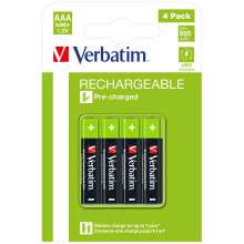 Verbatim NiMh HR03 AAA 950 mAh 4 pz - 49514