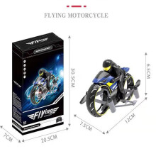 (-Blue)2-In-1 Land/Air Mode Flying High Speed Motorcycle One Key Switch Stunt 2.4G RC  Intelligent Quadcopter