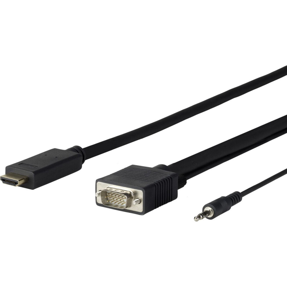 Vivolink HDMI (Typ A) — 3.5mm Klinke VGA (1 m), Videokabel, Schwarz - Bild 3