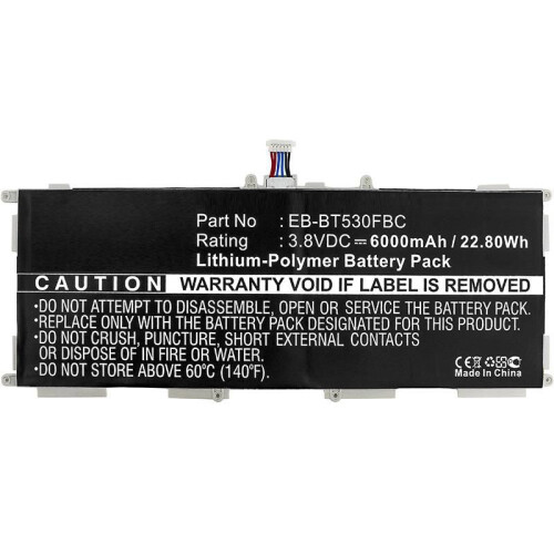 Tablet batterij - MicroBattery - Samsung Galaxy Tab 4 - 6,8 Ah - 25,84 Wh - Lithium Ion
