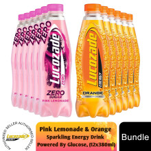 Lucozade Original & Orange Sparkling Energy Drink, 3x380ml