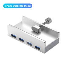 (4 USB) 6-w-1 koncentrator USB 3.0 typu clip-type z zasilaczem, rozdzielacz USB 3.0, rozdzielacz wieloportowy