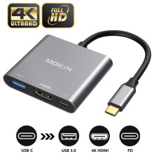 (HUB) Stacja dokująca USB C 4K HDMI, USB 3.1, DP, Ethernet, SD i TF, dźwięk, adapter PD 100 W kompatybilny