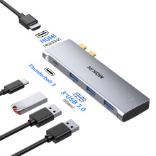 (03 5 w 2 na sprzedaż) Stacja dokująca do MacBooka Pro z adapterem USB typu C, podwójnym USB C do HDMI