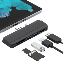 (czarny) kompatybilny z Microsoft Surface Pro 6 Pro 5 Pro 4 Dock Hub 5 w 1 stacja dokująca USB z obsługą