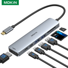 (7 w 1 4K60Hz) 7 w 1 koncentrator USB C do koncentratora HDMI 4K60Hz, stacja dokująca z gniazdem USB