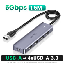 (USB-A 150CM) Rozdzielacz koncentratora USB C 4 porty USB typu C do USB 3.0 kompatybilny z MacBookiem