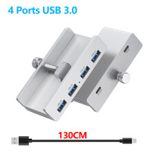 (USB3.0-srebrny) 10 Gb/s Uniwersalny zewnętrzny adapter rozdzielający HUB Multi Clip, kompatybilny z
