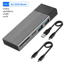 (5 w 1 dysk SSD M.2) Stacja dokująca do dysku SSD M.2 12 w 1, koncentrator USB C typu C do adaptera