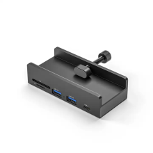 (5 w 1 czarny) USB 3.0 HUB zewnętrzny rozdzielacz typu klipsowego do komputera stacjonarnego, laptopa,
