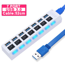 (Port USB 7 3.0) 3.0 USB Hub Multi USB Splitter Multi Hub USB Hub USB 3 Użyj zasilacza Port USB z