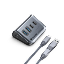 Stacja dokująca (USB-A 2 USB-C 2) z 4 portami, adapter USB Hub do USB 3.2 Gen2 typu C z czytnikiem 10
