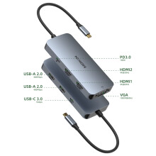 (7 i 1)USB Hubs Dockningsstation kompatibel MacBook Air Pro M1 M2 iPad USB-C HUB Adapter med 5Gbps