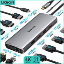 (11 i 1)USB Hubs Dockningsstation kompatibel MacBook Air Pro M1 M2 iPad USB-C HUB Adapter med 5Gbps