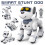(Oro) Perro robot de control remoto inteligente con acrobacias electrónicas, comandos de voz, programable, 3