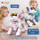 (Oro) Perro robot de control remoto inteligente con acrobacias electrónicas, comandos de voz, programable, 2