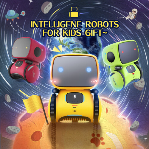 (Αγγλικά Μπλε) Toy Robot Voice Control Διαδραστικό Robot Cute Toy Smart Robot for 1