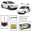 (white)1:24 Tesla Rc Car 4-Channel Drfit Remote Control Car With Lights Simulation Double Doors Plastic Model 1