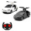 (white)1:24 Tesla Rc Car 4-Channel Drfit Remote Control Car With Lights Simulation Double Doors Plastic Model 2