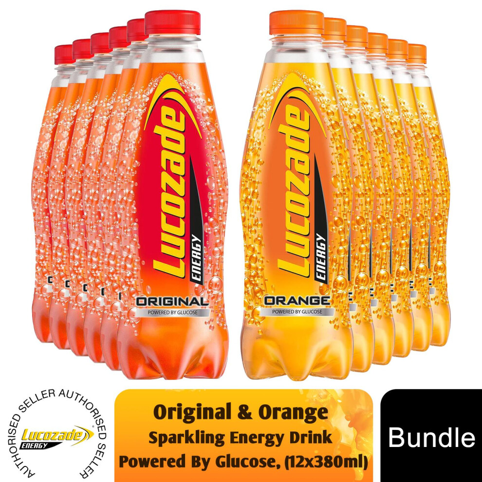 Lucozade & Original Sparkling Energy Drink, 6X900ml Orange