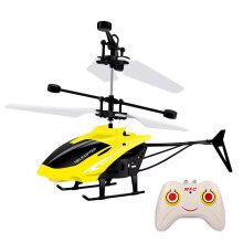 (RC Żółty) Samolot zdalnie sterowany, helikopter, latający, miniaturowy samolot interaktywny, wykrywający