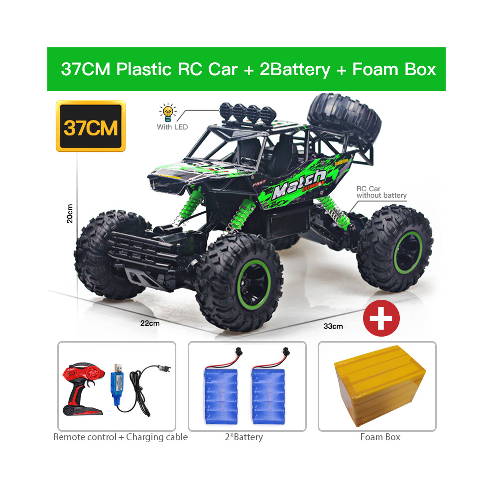 (37 cm vert 2 piles) ZWN 1:12 4WD RC voiture avec lumières LED 2.4G radiocommandée voitures Buggy tout-terrain
