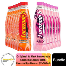 Lucozade Zero Sugar Pink Lemonade & Original Energy 6x900ml
