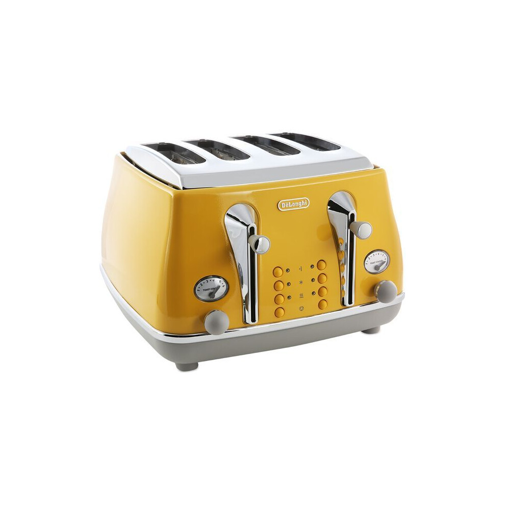 De'Longhi Icona Capitals 4 Slice Toaster with Defrost Function 1800W