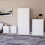 Vida Designs (White) Denver 4 Pc Bedroom Set Bedsides Chest Wardrobe 2 1