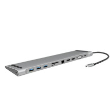 LogiLink USB-C dockingstation UA0373 Geschikt voor merken: universele USB-C voeding, kaartlezer in
