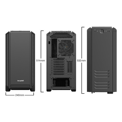 wees stil! Boitier SILENT BASE 601 Window Zwart 1