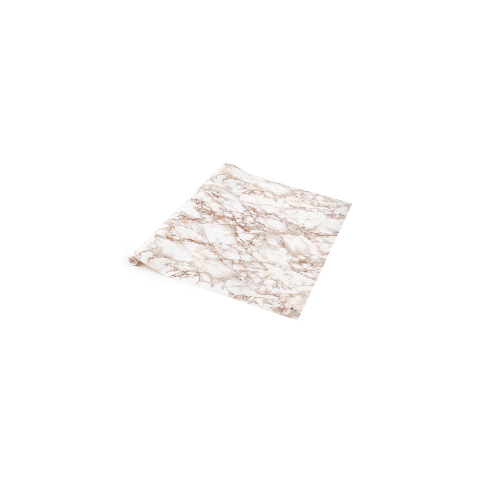 (67.5Cm, 10M) Marble Cortes Brown Sticky Back Plastic Vinyl Wrap Film 5060578106967