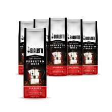 Bialetti - Perfetto Moka Classico: Gemahlener Kaffee mit mittlerer Rstung Aroma von Haselnssen und Getrockneten Frchten 250g x 6 Beutel mit Aroma