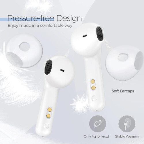 Mpow MPOW MX3 TRUE WIRLELESS BLUETOOTH IN-EAR HEADPHONES BUDS STEREO - WHITE 1