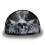 Daytona HELMETS Motorcycle Half Helmet Skull Cap- Skull Flames Silver 100% DOT Approved 5