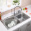 Begale 14 Quart Rectangular Dishpan Basin til vask af retter Sæt på 4 grå 5