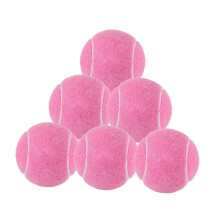 (Roze) 6 stuks tennisballen voor beginnerstraining voor racketsporten beginners buiten koffie