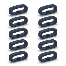 (Blauw 20MM) 10 stuks siliconen bevestigingsring 18mm / 20mm / 22mm polsbandhouder
