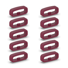 (Rood 20MM) 10 stuks siliconen bevestigingsring 18mm / 20mm / 22mm polsbandhouder